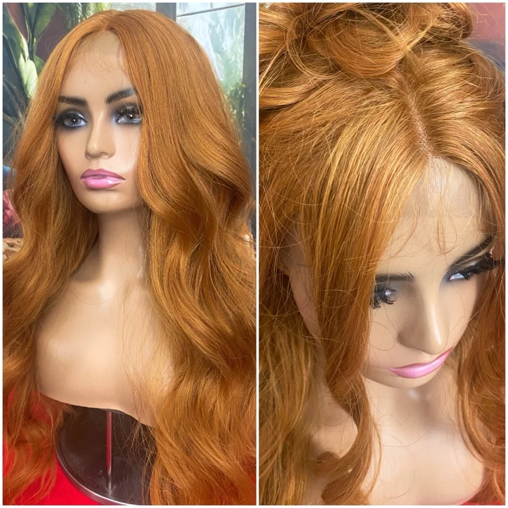 Ginger Lace Front Wig with baby hair, wide lace part